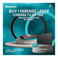 Hisense PX3 4K Laser Cinema TV (80-150 Inch Projection)