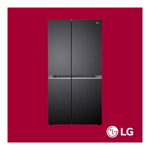 LG Side by Side Refrigerator 674L (GC-B257KQJW) Matte Black Finish LG Side by Side Refrigerator 674L (GC-B257KQJW) Matte Black Finish