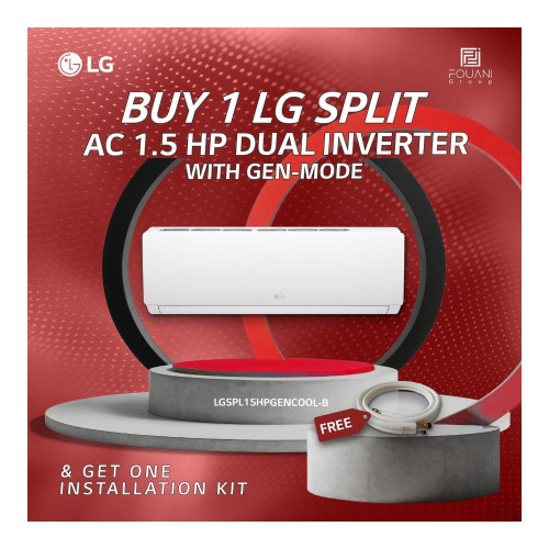 LG Split AC 1.5 HP Dual Inverter with Gen-mode LG Split AC 1.5 HP Dual Inverter with Gen-mode