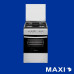 Maxi Gas Cooker 50x50 CM 4 Burners Black & Grey (Basic) Maxi Gas Cooker 50x50 CM 4 Burners Black & Grey (Basic)