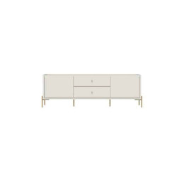 Provincia Jasper TV Stand 2.20m (Off White Matte/Gold)