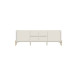 Provincia Jasper TV Stand 2.20m (Off White Matte/Gold)