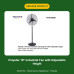 Polystar 18" Industrial Fan with Adjustable Height (PV-RD18NDB) Polystar 18" Industrial Fan with Adjustable Height (PV-RD18NDB)