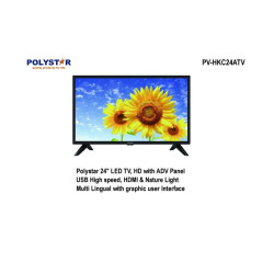 Polystar 24" LED TV, HD ADV Panel (PV-HKC24ATV)