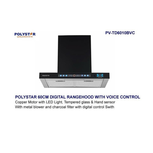 Polystar 60CM Range Hood with LED Light (PV-TD6010BVC) Polystar 60CM Range Hood with LED Light (PV-TD6010BVC)