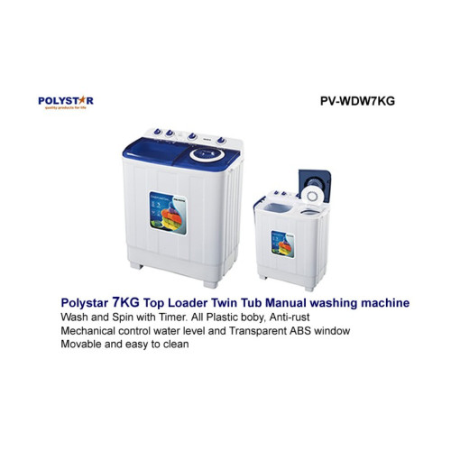 Polystar 7KG Top Loader Washing Machine (PV-WDW7KG) Polystar 7KG Top Loader Washing Machine (PV-WDW7KG)