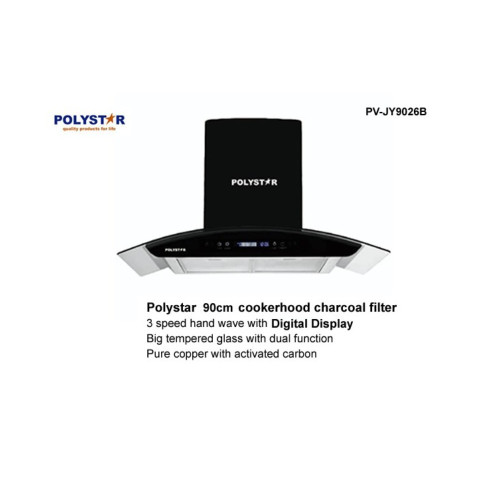Polystar 90CM Cooker Range Hood, Digital Display (PV-JY9026B) Polystar 90CM Cooker Range Hood, Digital Display (PV-JY9026B)