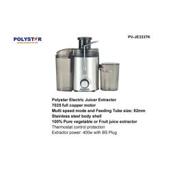 Polystar Electric Juice Extractor, Silver and Grey (PV-JE3337K)