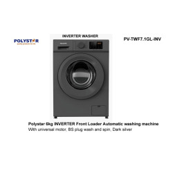 Polystar Inverter 6KG Front Loading Automatic Washing Machine (PV-TWF7.1GL-INV)