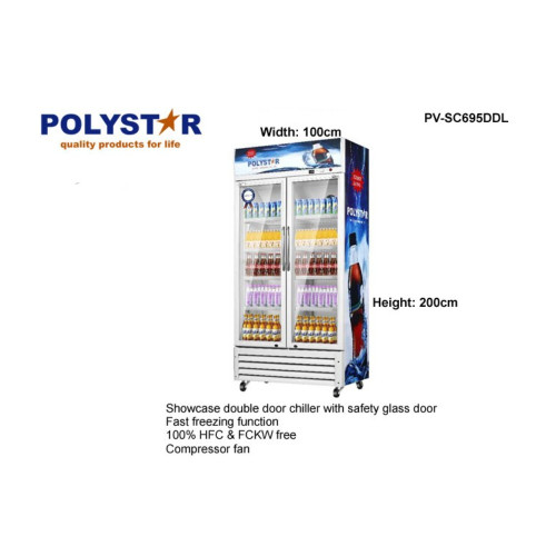 Polystar Showcase Chiller, Double Door (PV-SC695DDL) Polystar Showcase Chiller, Double Door (PV-SC695DDL)