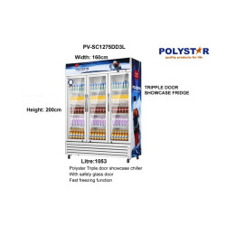 Polystar Showcase Chiller, Triple Door (PV-SC1275DD3L)