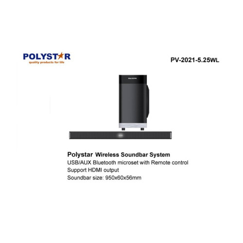 Polystar Wireless Soundbar System (PV-2021-5.25WL) Polystar Wireless Soundbar System (PV-2021-5.25WL)