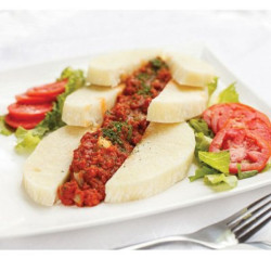 Boiled Yam with Vegetable Sauce Boiled Yam with Vegetable Sauce