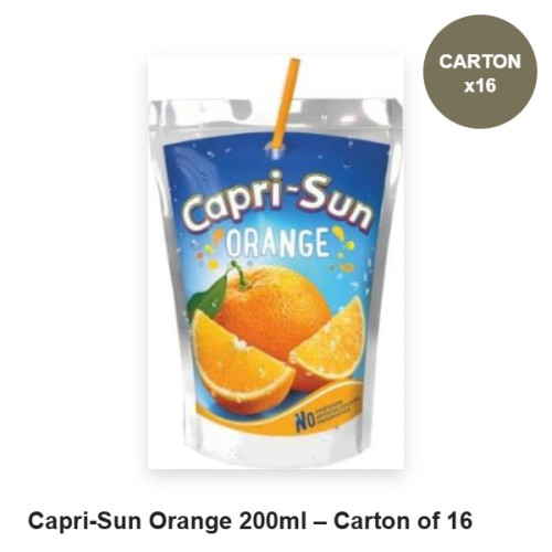 Capri-Sun Orange 200ml – Carton of 16 Capri-Sun Orange 200ml – Carton of 16