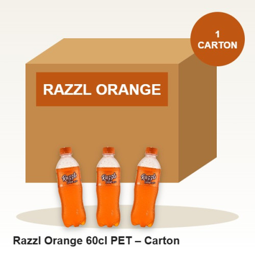 Razzl Orange 60cl PET – Carton